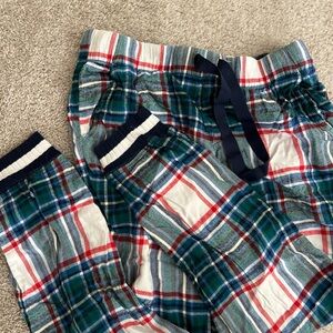 Aerie Plaid Pajama Bottoms - Green and Red